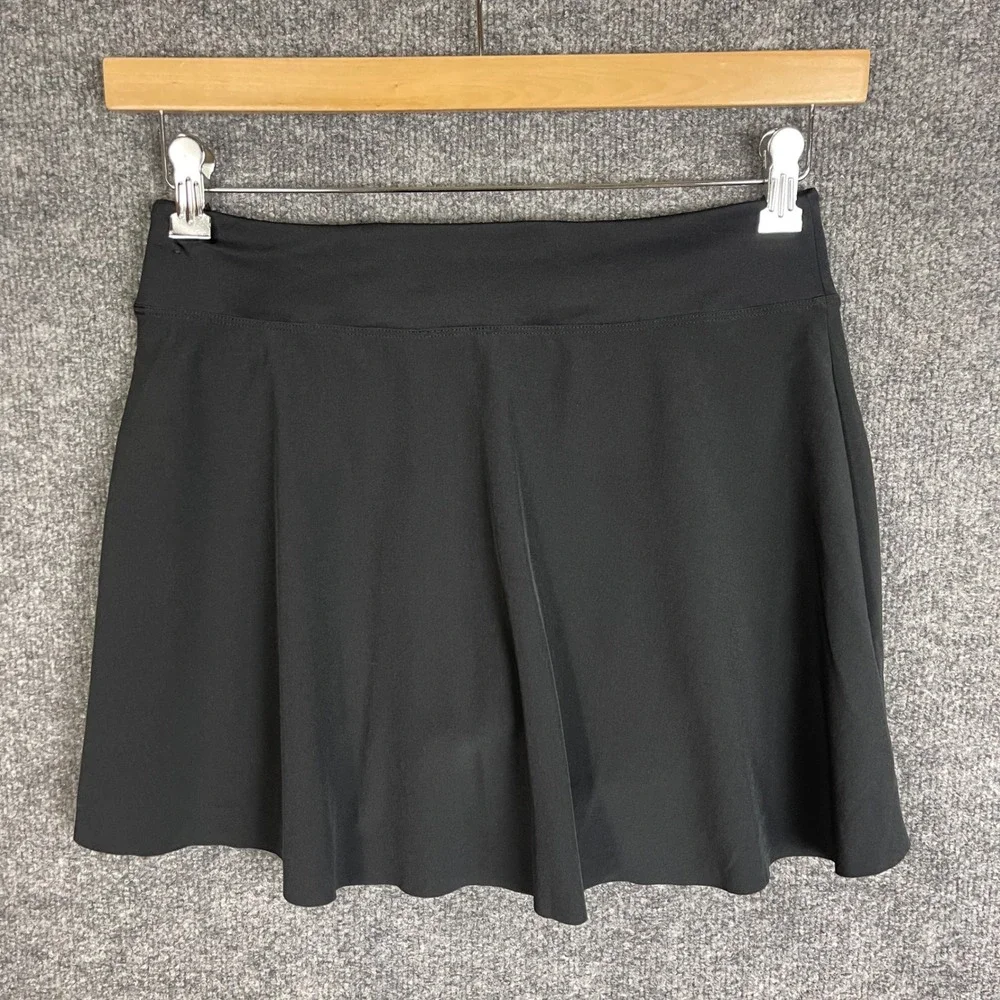 Nike Dri-Fit Tennis Skirt Women Medium Black Excellent Pleated Athletic Skort
